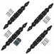 KOTARBAU Charnière décorative pour volets, abris de jardin, portes - Noir 150x150x35mm
