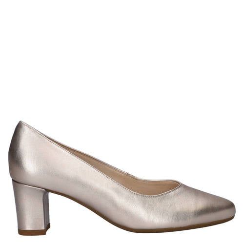 Gabor leren pumps goud
