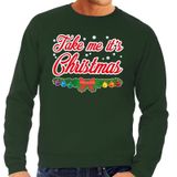 Bellatio Decorations Foute kersttrui / sweater voor heren - groen -Take Me Its Christmas XXL