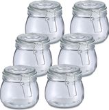 Zeller Weckpot/inmaakpot Alfie - 10x - 500 ml - glas - beugelsluiting - D11 x H11 cm