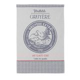 Coucke Franse katoenen jacquard handdoek, Gruyere Cheese 50,8 cm x 76,2 cm, blauw, 100% katoen
