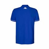 Kappa Kinderpolo Barli Blauw Saffier/Wit Katoen Korte Mouw 140