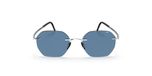 Silhouette Cabrillo Rimless 8748 Lunettes de soleil unisexe argent géométrique bleu