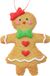 Merkloos / Sans marque Creation Gross Kersthanger - gingerbread peperkoek vrouwtje - kunststof - 11 cm