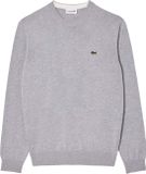 Lacoste Organic Cotton Crew Neck Sweater - Mannen - Grijs - Maat XXL