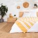 douceur Bol Jacquard geweven deken met strepen ABBY, 180 x 220 cm, geel