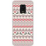 1001 coques Rendier Siliconen Hoesje Compatibel met Xiaomi Redmi Note 9 Pro Rendier Kersttrui