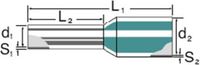 Weidmüller 9019140000 Adereindhulzen 1.5 mm² Deels geïsoleerd Zwart 500 stuk(s)