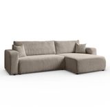 Margaret Hadas24 Sofia Hoekbank, L-vorm, 277 x 143 cm, met slaapfunctie en bedlade, moderne corduroy, slaapbank, comfortabel landschap met ruimte