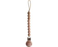 Mushie tétine EVA - Pale Taupe / Bois (aspect) - perles 100% silicone