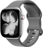 Selected by GSMpunt.nl SBG Siliconen Bandje Geschikt voor Apple Watch 1/2/3/4/5/6/7/8/9/10/11/SE - 38/40/41/42MM - Horlogebandje Grijs