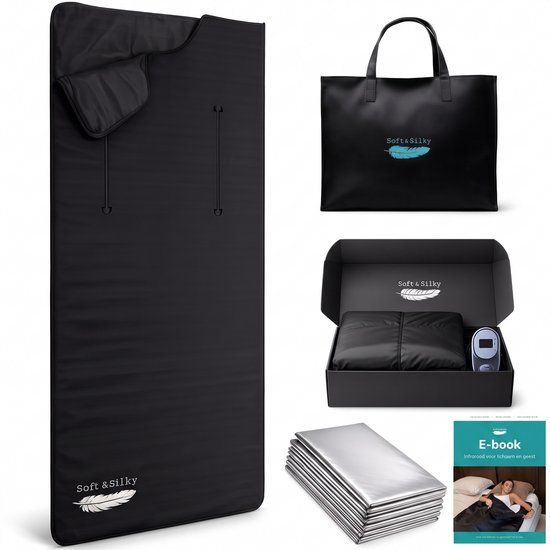 Soft & Silky Infrarood Deken - Eenpersoons - Zwart - 85x200cm - 600W