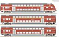 Roco 6210248 H0 3-delig Set: Dubbeldekswagen (DCC) Wagenset van de Deutsche Bahn