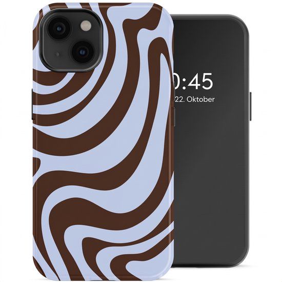 Selencia Hoesje - Geschikt voor Apple iPhone 14 - Backcover - Dream Swirl Chocolate