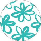 Bonateks Ronde digitaal bedrukte muismat, antislip onderkant, voor kantoor en thuis, diameter: 22 cm