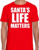 Bellatio Decorations Santas life matters Rood Kerstshirt / Kerstkleding voor heren S