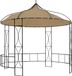 vidaXL Prieel rond 300x290 cm taupe