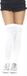 Leg Avenue Ribbed Athletic Thigh Highs - White/Silver