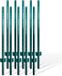 Merkloos Relaxdays Tuinpalen - set van 10 - 90 cm - groen