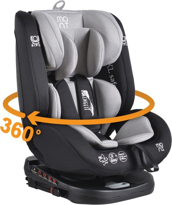 Cangaroo Serengeti Grey Isofix 360º 0-36 kg Autostoel