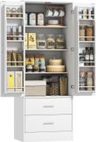 Homcom Keukenkast - Spaanplaat - 60x40x159cm - Wit
