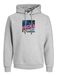 JACK & JONES Sweatshirt 'JCOLogan' blauw / grijs gemêleerd / pink / zwart