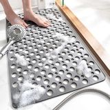 TEMIR Badmat antislip met zuignappen en afvoergaten, zachte machinewasbare douchemat, antislip badmat (43 x 73 cm)