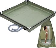 OEM Wan GmbH Camping Douchebak - Draagbare Douche - Buiten Douchen - Met Afvoer - 80x80x10 cm - Groen