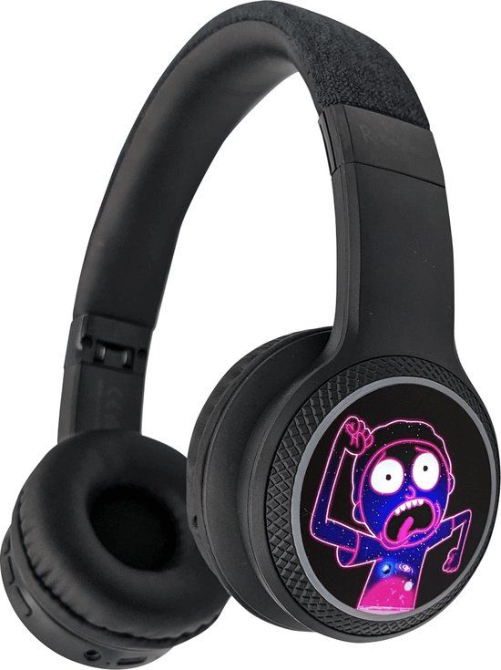 Lazerbuilt Rick & Morty Light Up Bluetooth Koptelefoon - Zwart - Inklapbaar