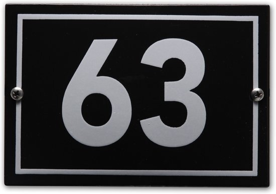 EmailleDesignÂ® Huisnummer model Phil nr. 63