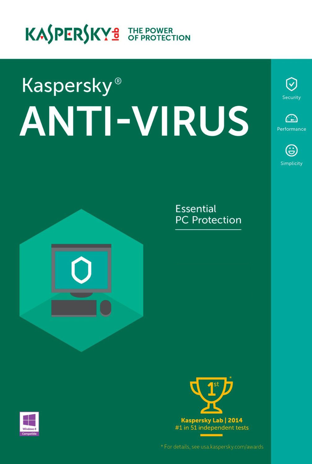 Kaspersky Anti-Virus 2015 5-PC 1 jaar verlenging