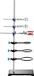 VEVOR Laboratoriumstandaardondersteuning, Laboratoriumretortondersteuningsstandaard 1 Set, Stalen Laboratoriumstandaard met 60 Cm Staaf En 210,82 X 135 Mm Gietijzeren Basis, Inclusief Zuigerklemmen, Buretklemmen En Kruisklemmen