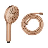 Grohe Vitalio Joy Handdoucheset - rond - 3 straalsoorten - silverflex doucheslang - 175cm - brushed warm sunset (koper)