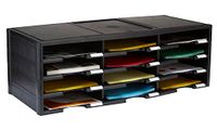 STOREX DURAGRIP O-Ring Binder, 3,8 cm, Hard Poly, verschillende kleuren, Fall van 6 (stx22427b06 C) 12 Compartment zwart