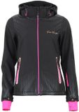 Peak Mountain Dames fleece vest met capuchon en ritssluiting Softshell XL Zwart