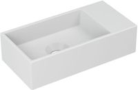 INK - Fontein Porselein Rechts Zonder Kraangat - 360x180x90 mm - Mat Wit