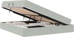 vidaXL Opbergbed met matras, lichtgrijs, 180 x 200 cm, fluweel