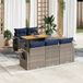 Maison Exclusive - Ensemble de meubles de jardin 6 pièces avec canapé et coussins, gris, en polyrotin