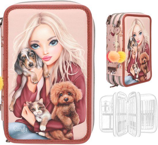 Depesche TOPModel 3-vaks etui - FUR EVER FRIENDS