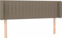vidaXL Hoofdbord met randen 147x16x78/88 cm stof taupe