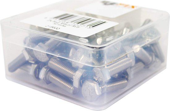 Bofix FIXX-MEER Zeskant bouten M6x20 RVS 50 stuks - Grijs