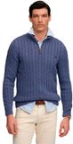 Superdry & Co Superdry Preppy Cable Half-Zip Trui Heren L Katoen Soft Navy