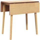 vidaXL Eettafel, massief hout, naturel, rubber
