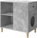 vidaXL Kattenhuis Betongrijs 72 x 42,5 x 70 cm Bewerkt hout