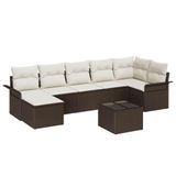 vidaXL - Tuinbank - Set - 8 - st - Bruin - poly - rattan
