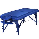 Master Massage Montclair mobiele massage-ligstoel, inklapbaar, massagebed, massagebank, cosmetica-ligstoel, draagbare beauty bed-Imperial blauw