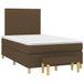 Maison Exclusive - Sommier À Lattes De Lit Et Matelas Marron Foncé 120x190cm Tissu