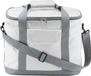 Merkloos Grote koeltas Sitges - wit/grijs - met verstelbare band - 17 liter - Koeltassen outdoor / strand