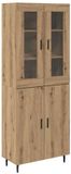 vidaXL Highboard Artisan Eikenhout 69,5 x 34 x 180 cm