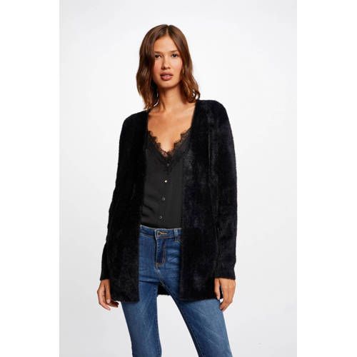 Morgan Fine Knit Cardigan Black
